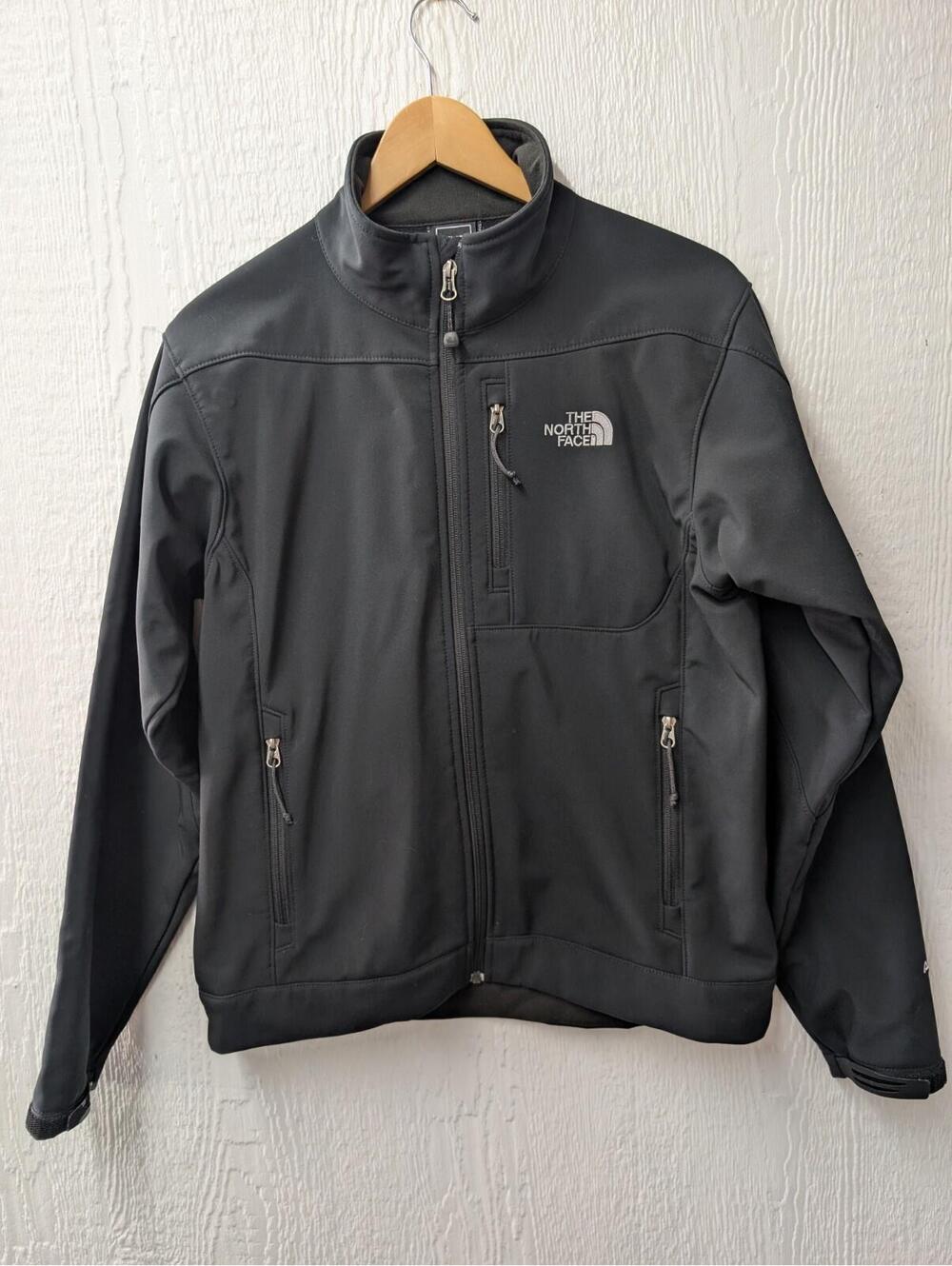 The North Face Black Apex Softshell Jacket Full Zip Coat Men's Size Small